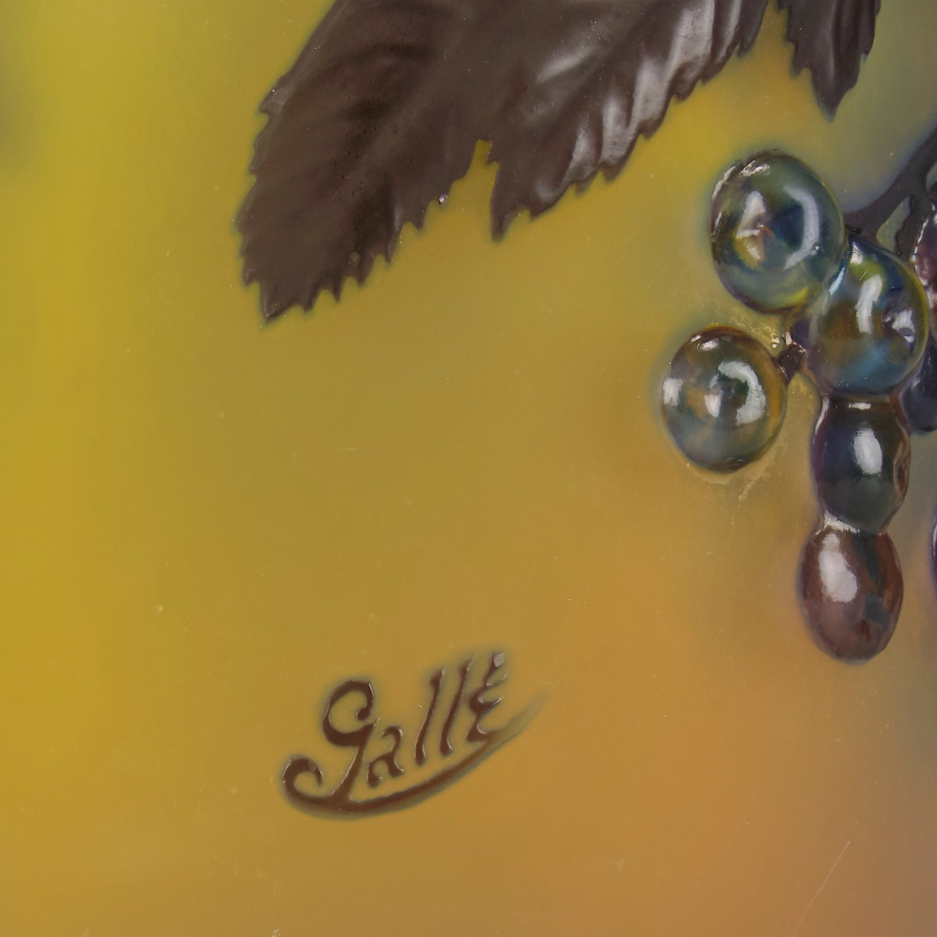 Galle Souffle Vase - Art Nouveau Clematis Vase - Hickmet Fine Arts