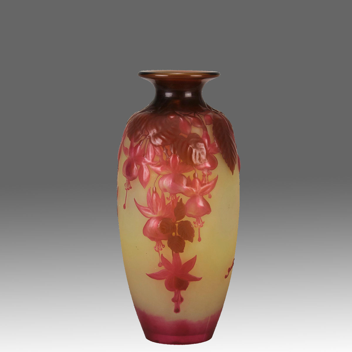 Emile Galle Floral Souffle Vase - Art Nouveau Glass - Hickmet Fine Arts