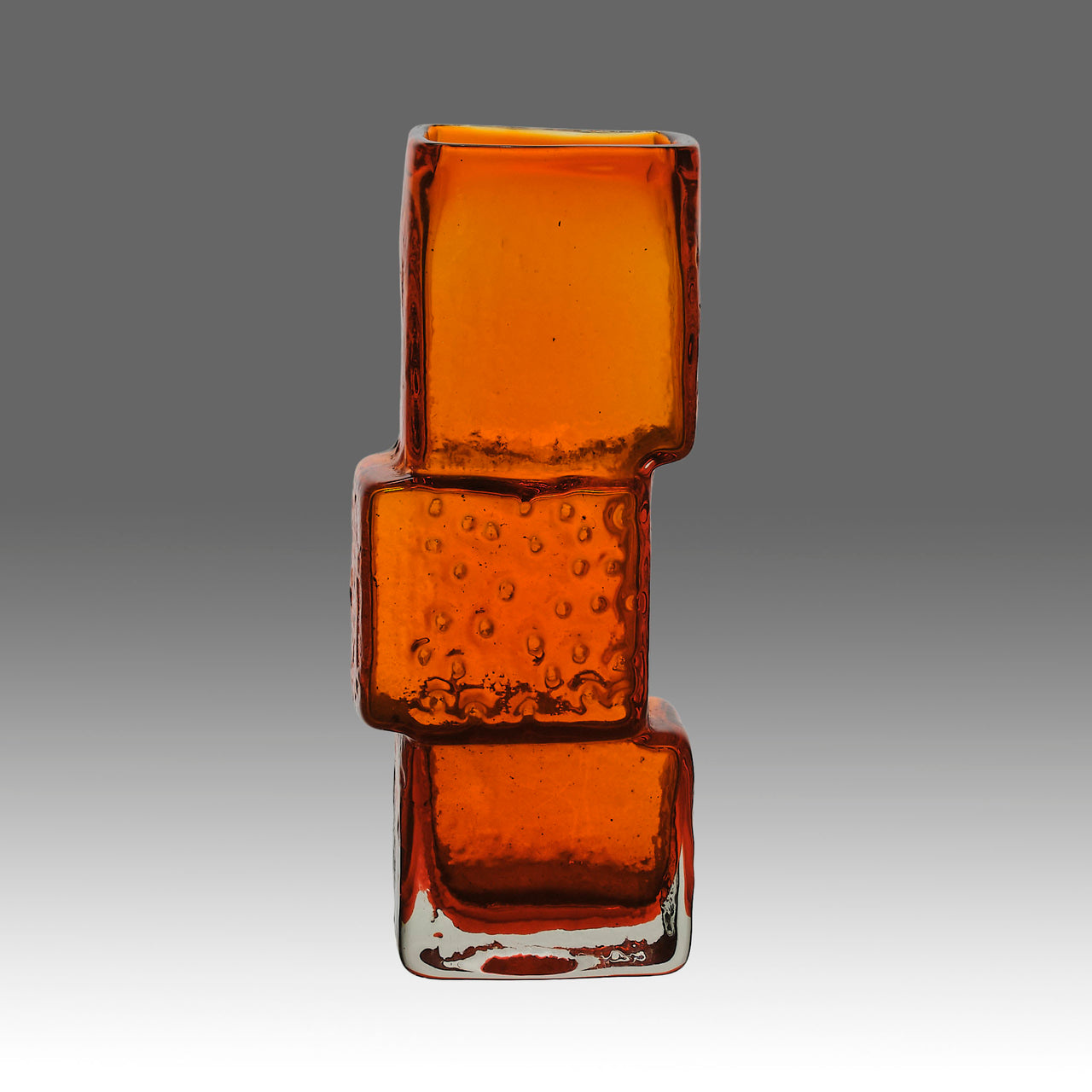 Geoffrey Baxter - Orange Bricklayer Abstract Vase 