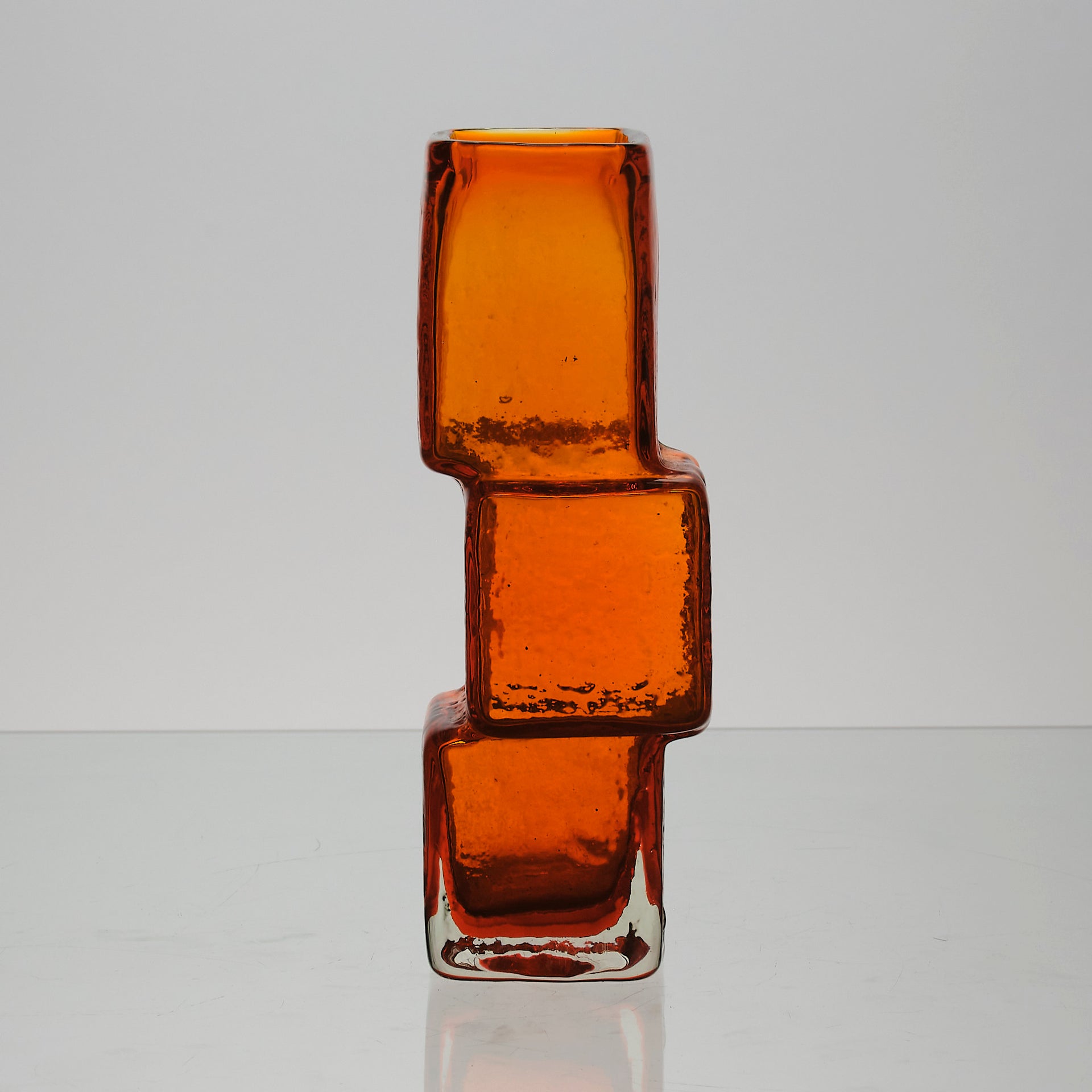 Geoffrey Baxter - Orange Bricklayer Abstract Vase 