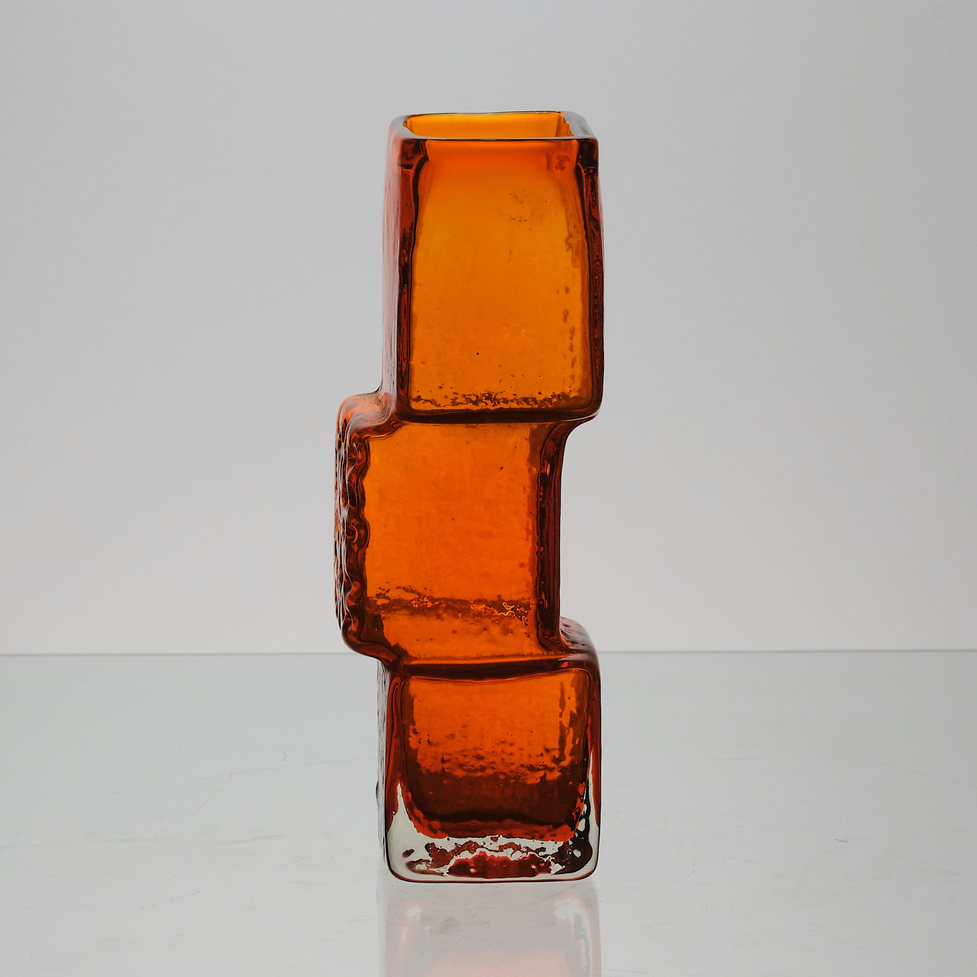 Geoffrey Baxter - Orange Bricklayer Abstract Vase 