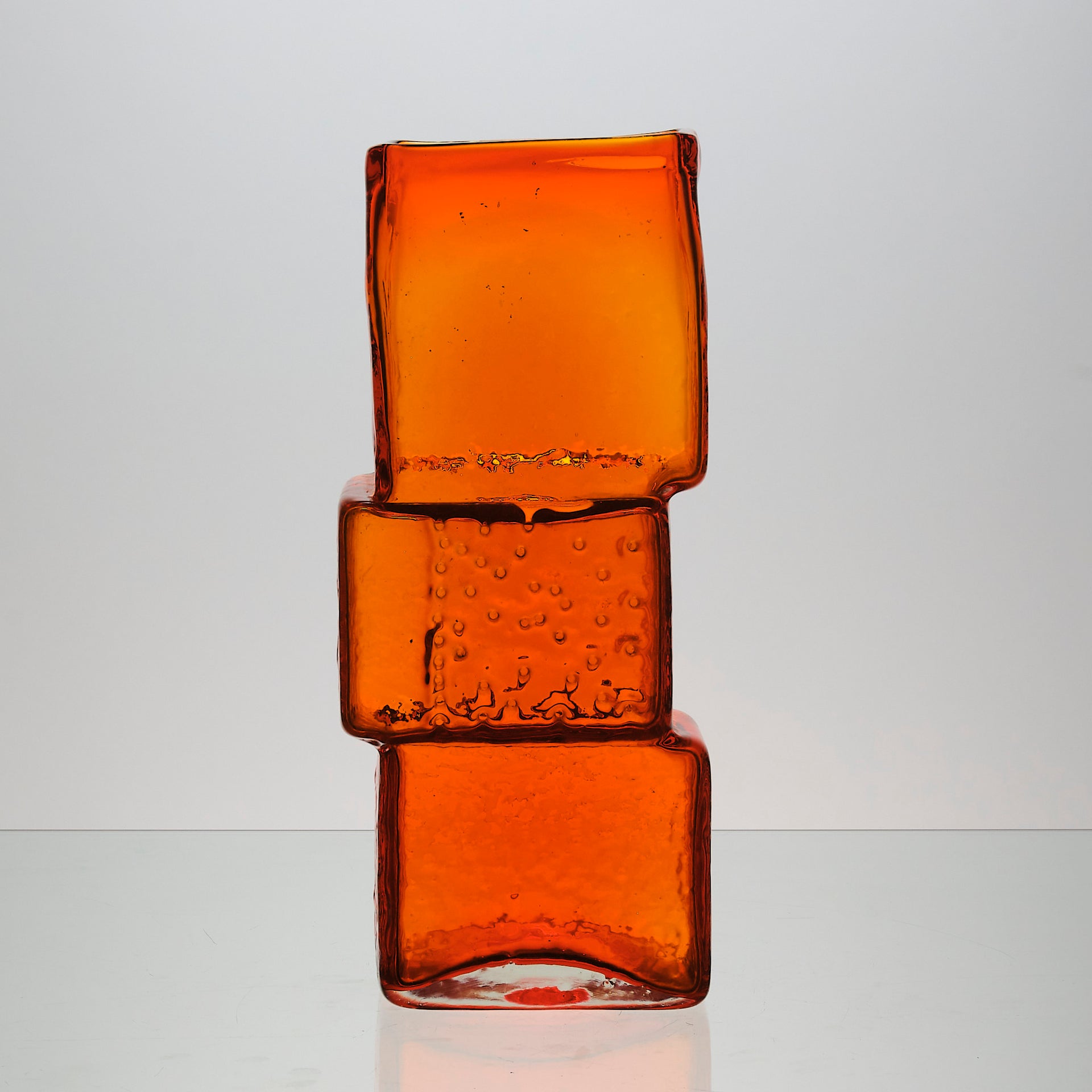 Bricklayer Orange Vase  Large by Geoffrey Baxter