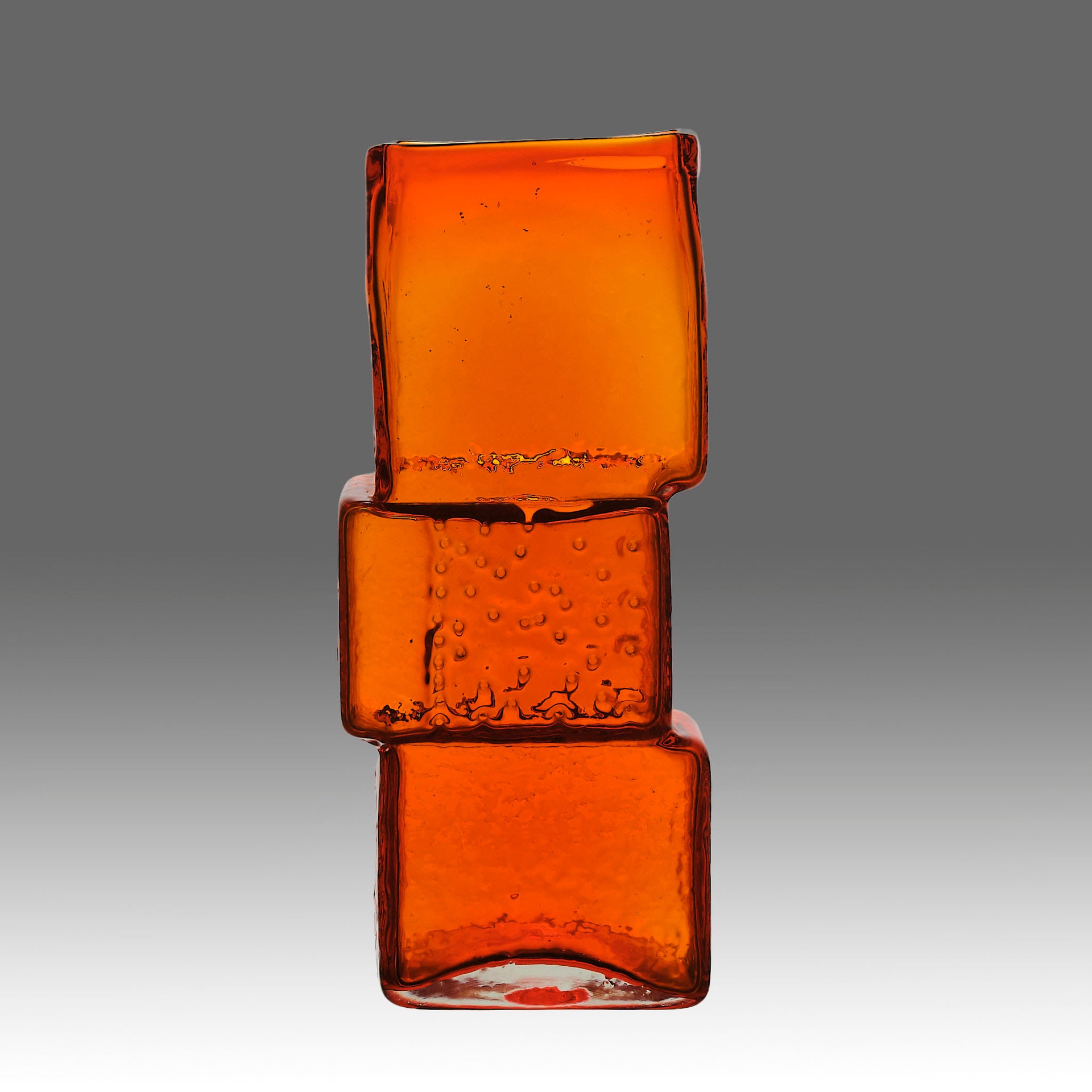 Bricklayer Orange Vase  Large by Geoffrey Baxter