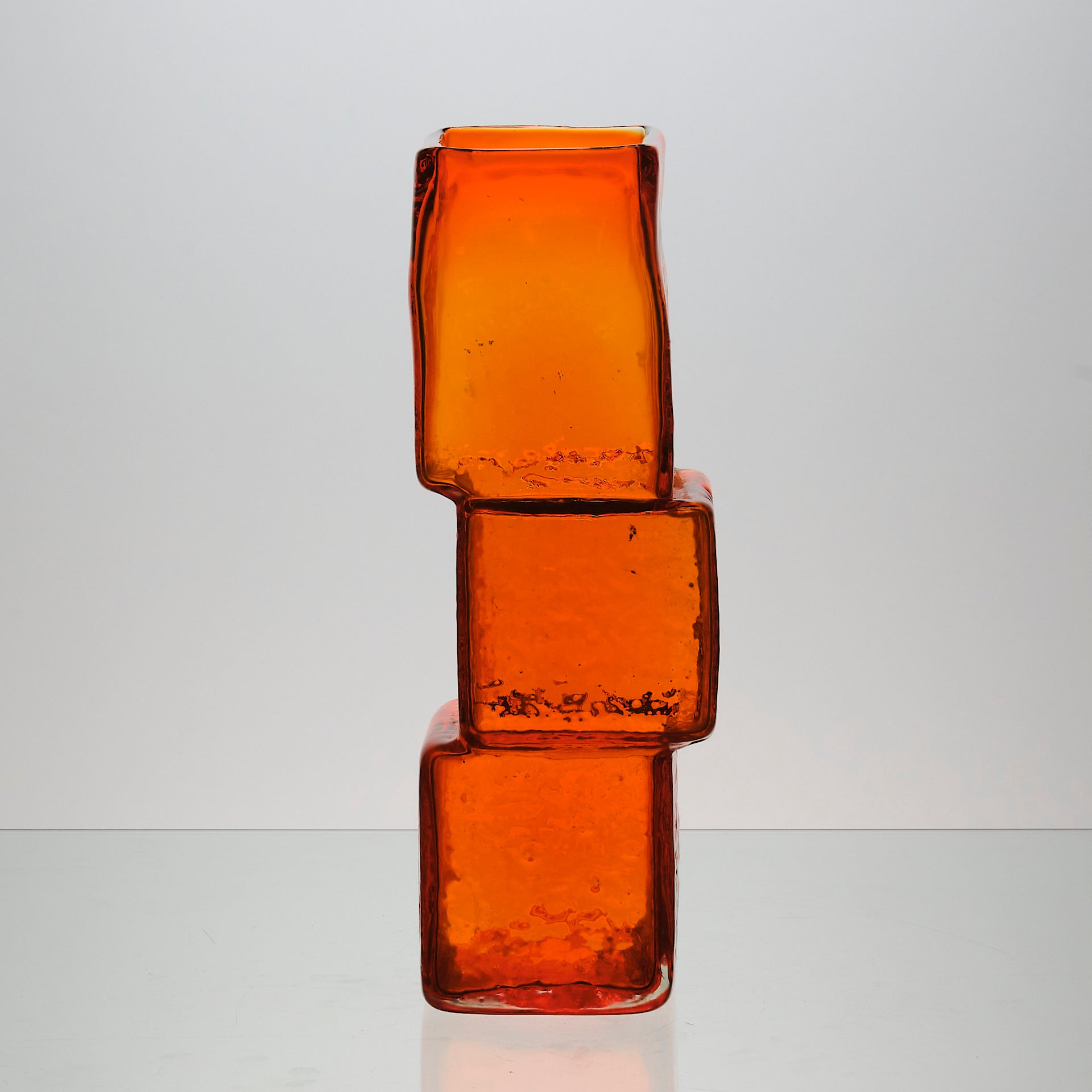 Bricklayer Orange Vase  Large by Geoffrey Baxter