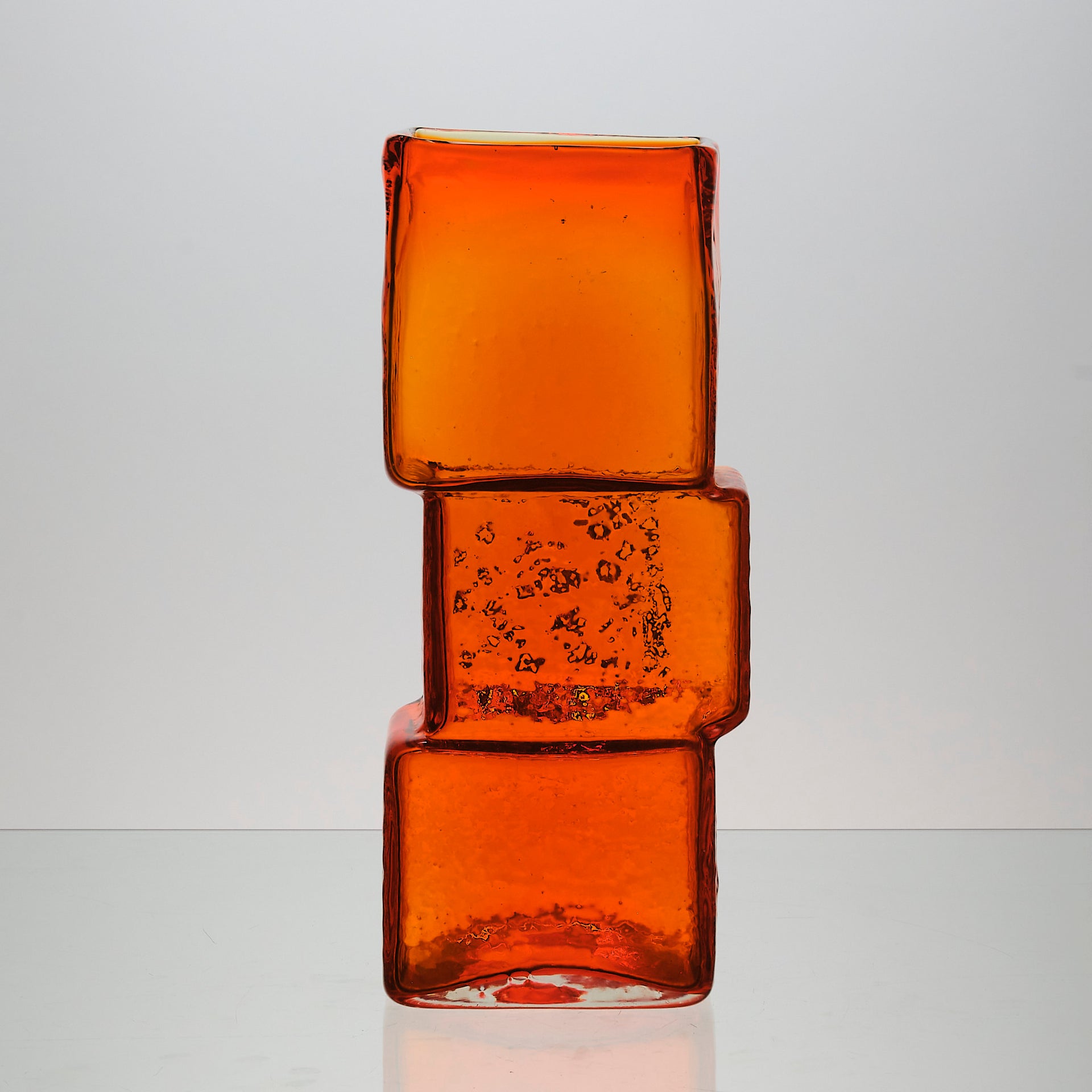 Bricklayer Orange Vase  Large by Geoffrey Baxter