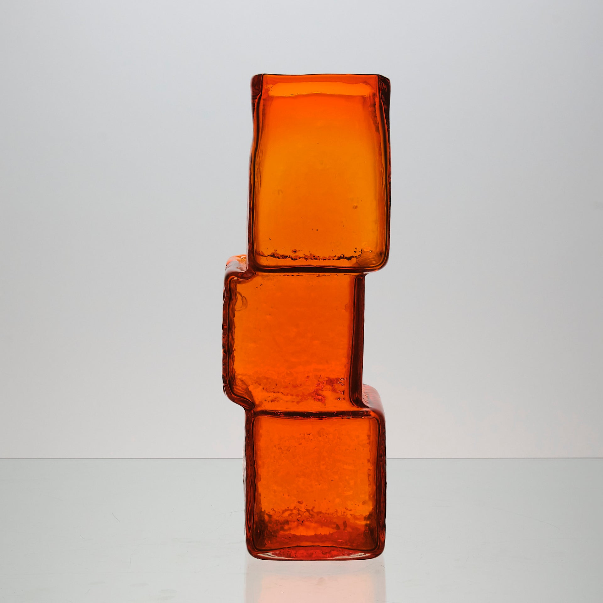 Bricklayer Orange Vase  Large by Geoffrey Baxter
