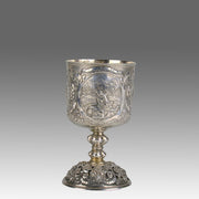 German Silver Allegorical Goblet - Hickmet Fine Arts 