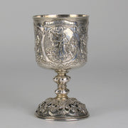 German Silver Allegorical Goblet - Hickmet Fine Arts 