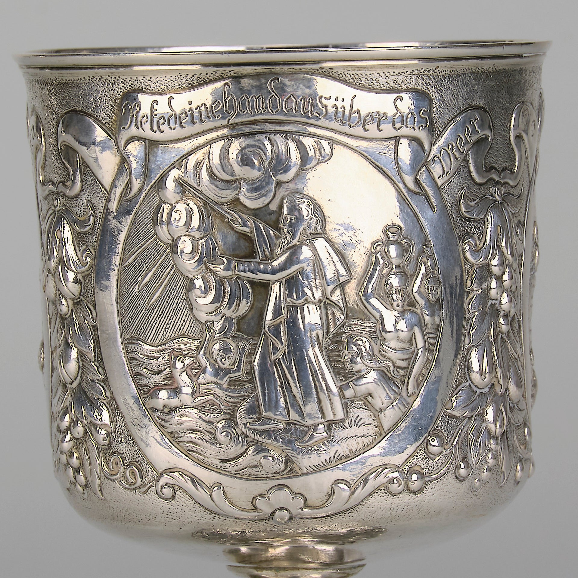 German Silver Allegorical Goblet - Hickmet Fine Arts 