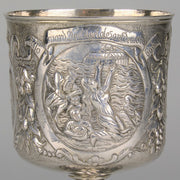 German Silver Allegorical Goblet - Hickmet Fine Arts 