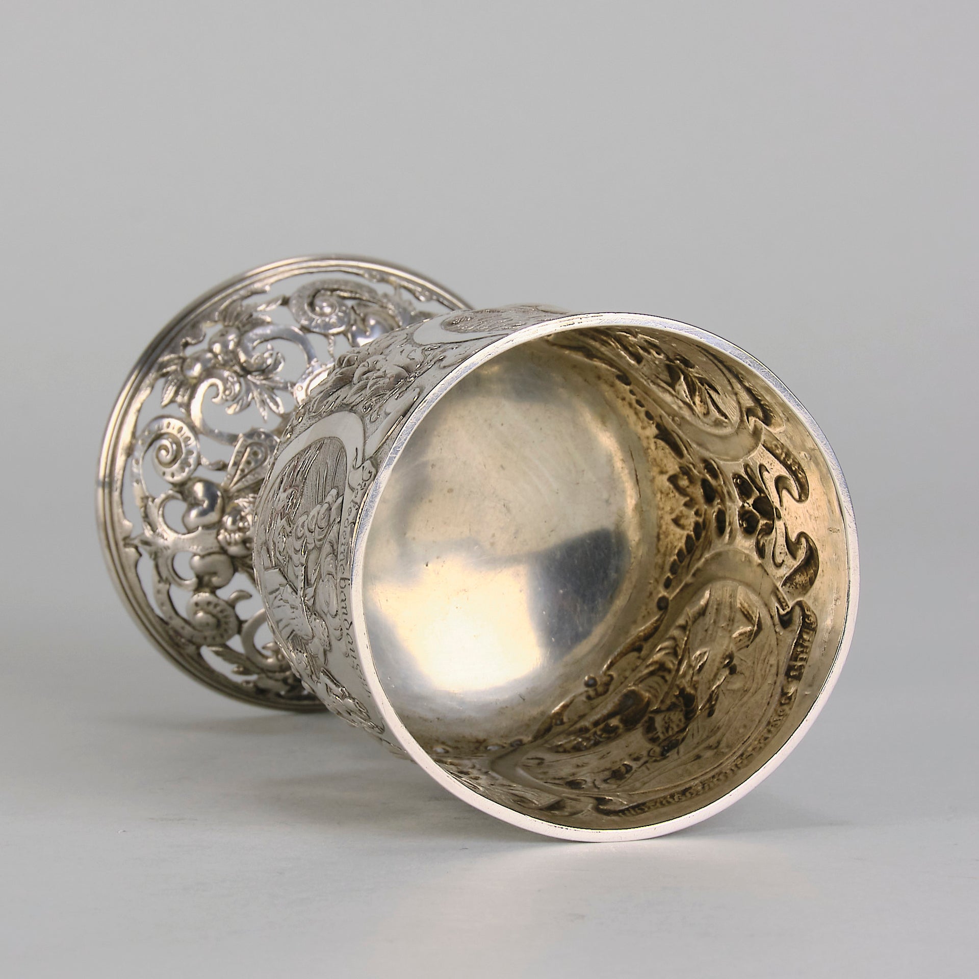 German Silver Allegorical Goblet - Hickmet Fine Arts 