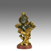 "Fée des Fleurs" - Henri Godet Bronze Bust - Hickmet Fine Arts