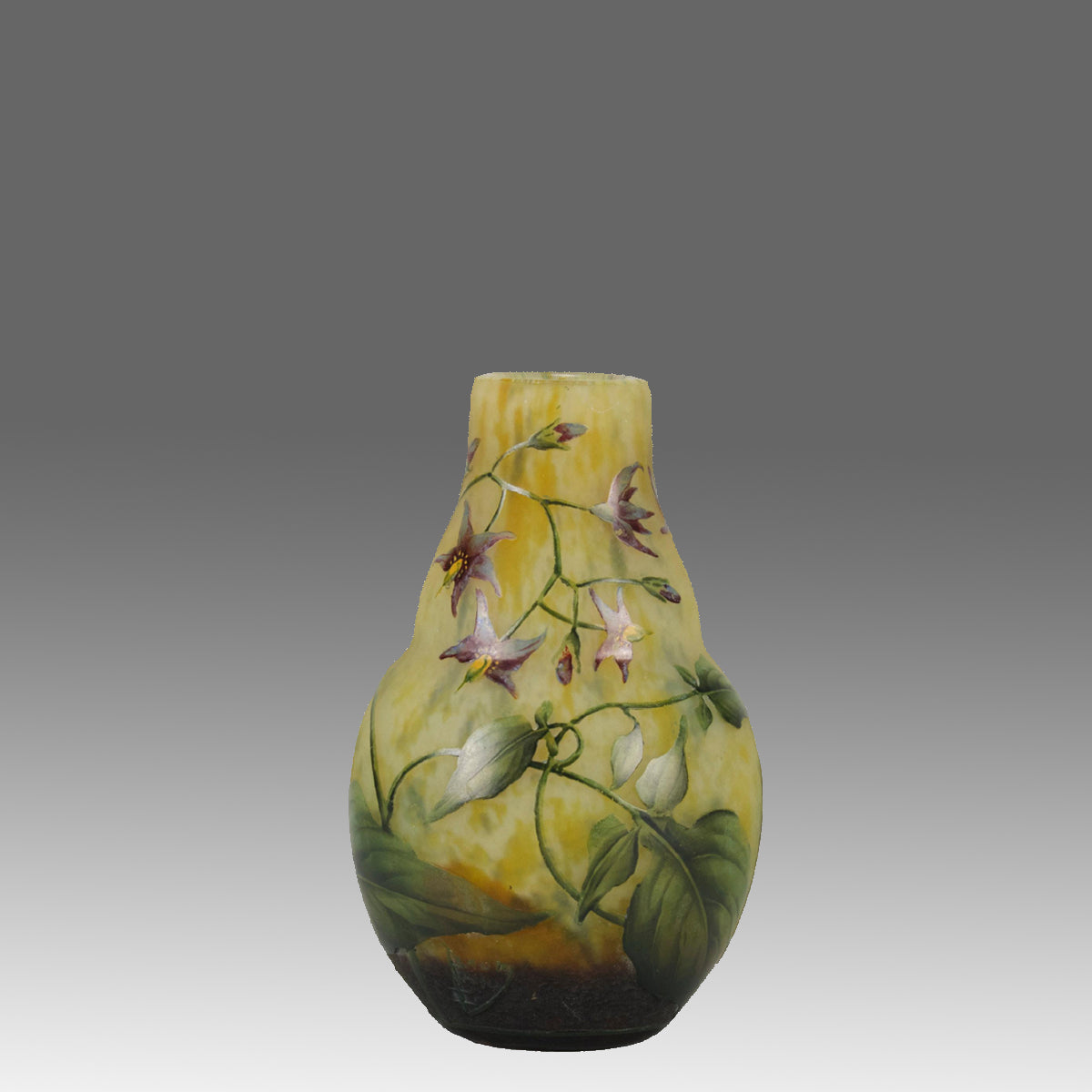 Daum Gourd Flower Vase - Art Nouveau Glass - Hickmet Fine Arts