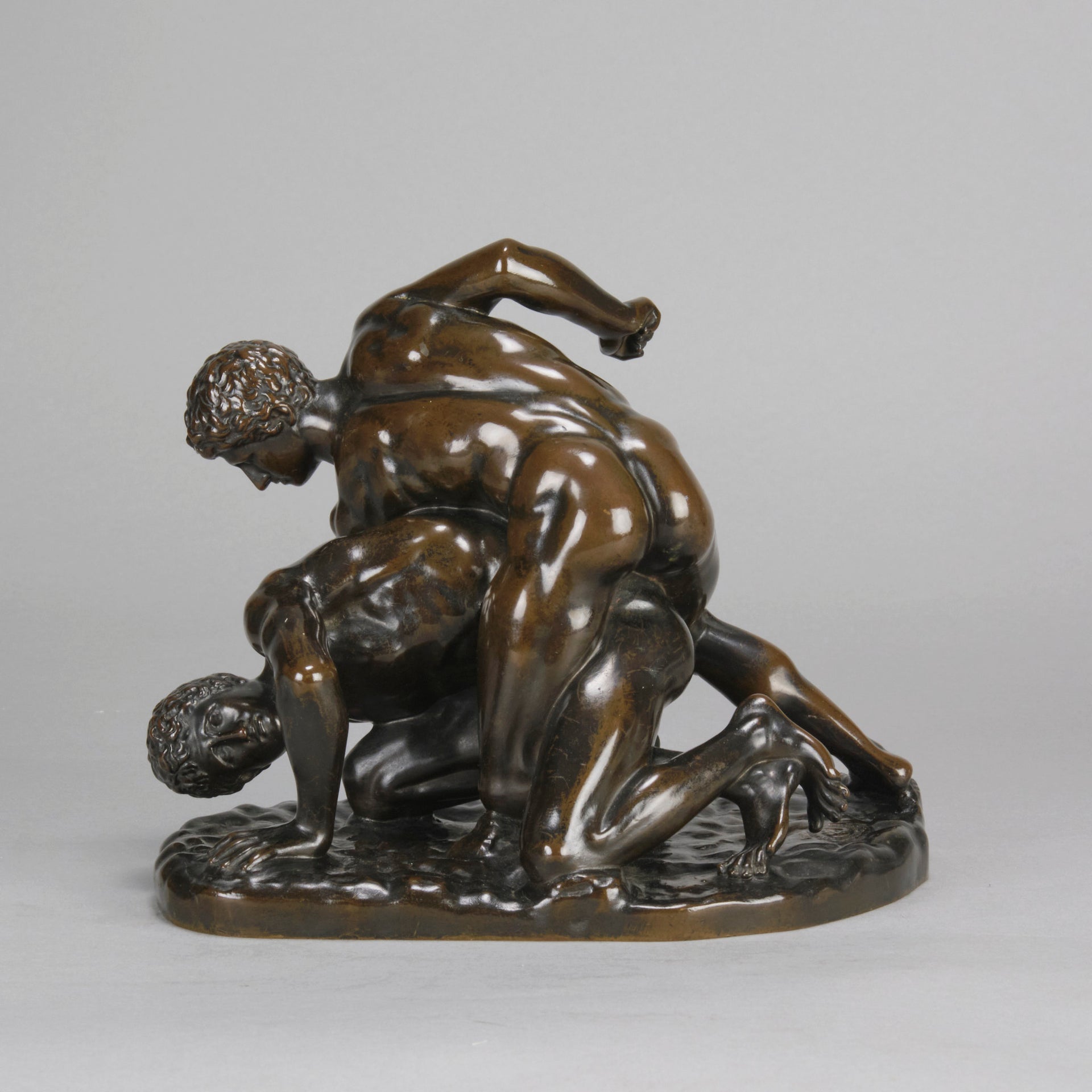Grand Tour Souvenir Bronze Wrestlers - Hickmet Fine Artd