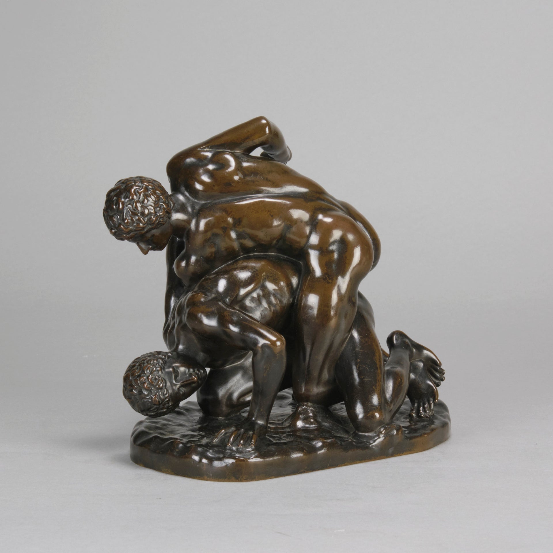 Grand Tour Souvenir Bronze Wrestlers - Hickmet Fine Artd
