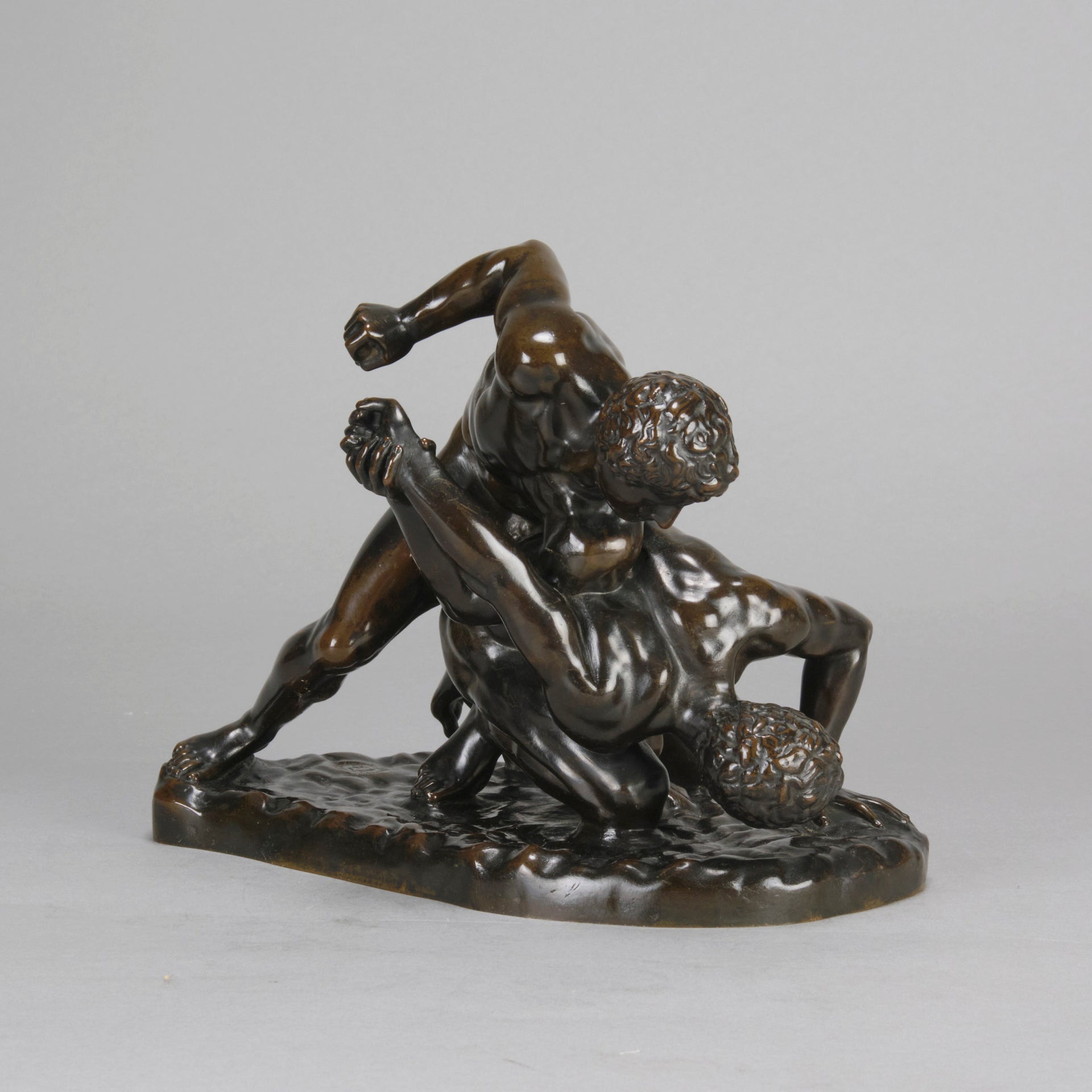 Grand Tour Souvenir Bronze Wrestlers - Hickmet Fine Artd
