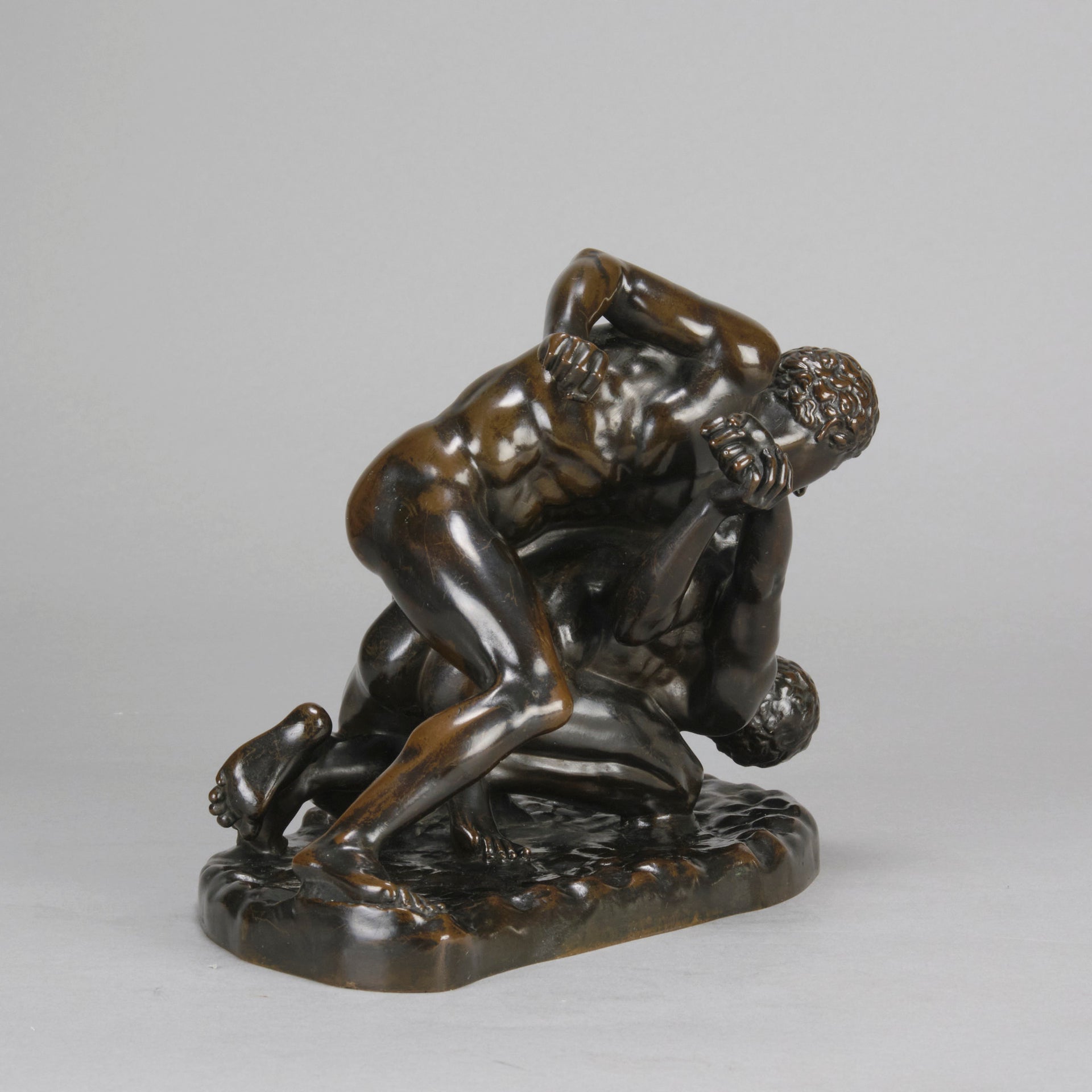 Grand Tour Souvenir Bronze Wrestlers - Hickmet Fine Artd