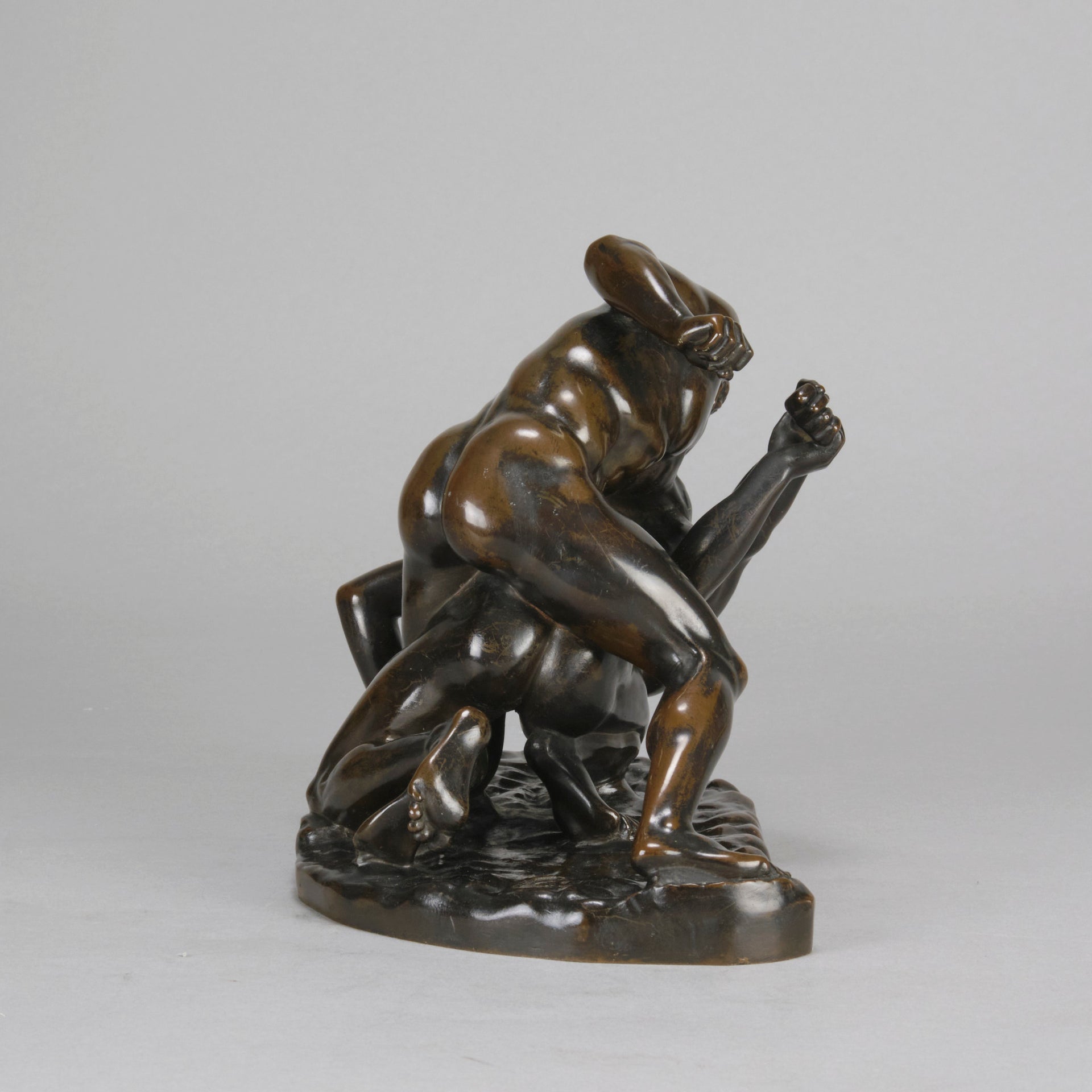 Grand Tour Souvenir Bronze Wrestlers - Hickmet Fine Artd