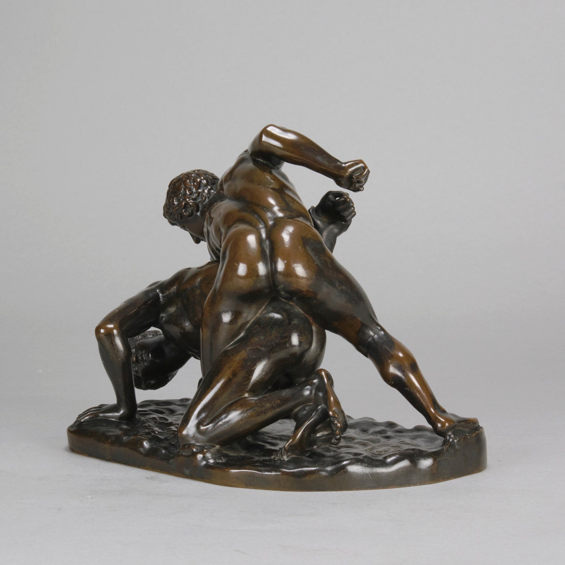 Grand Tour Souvenir Bronze Wrestlers - Hickmet Fine Artd
