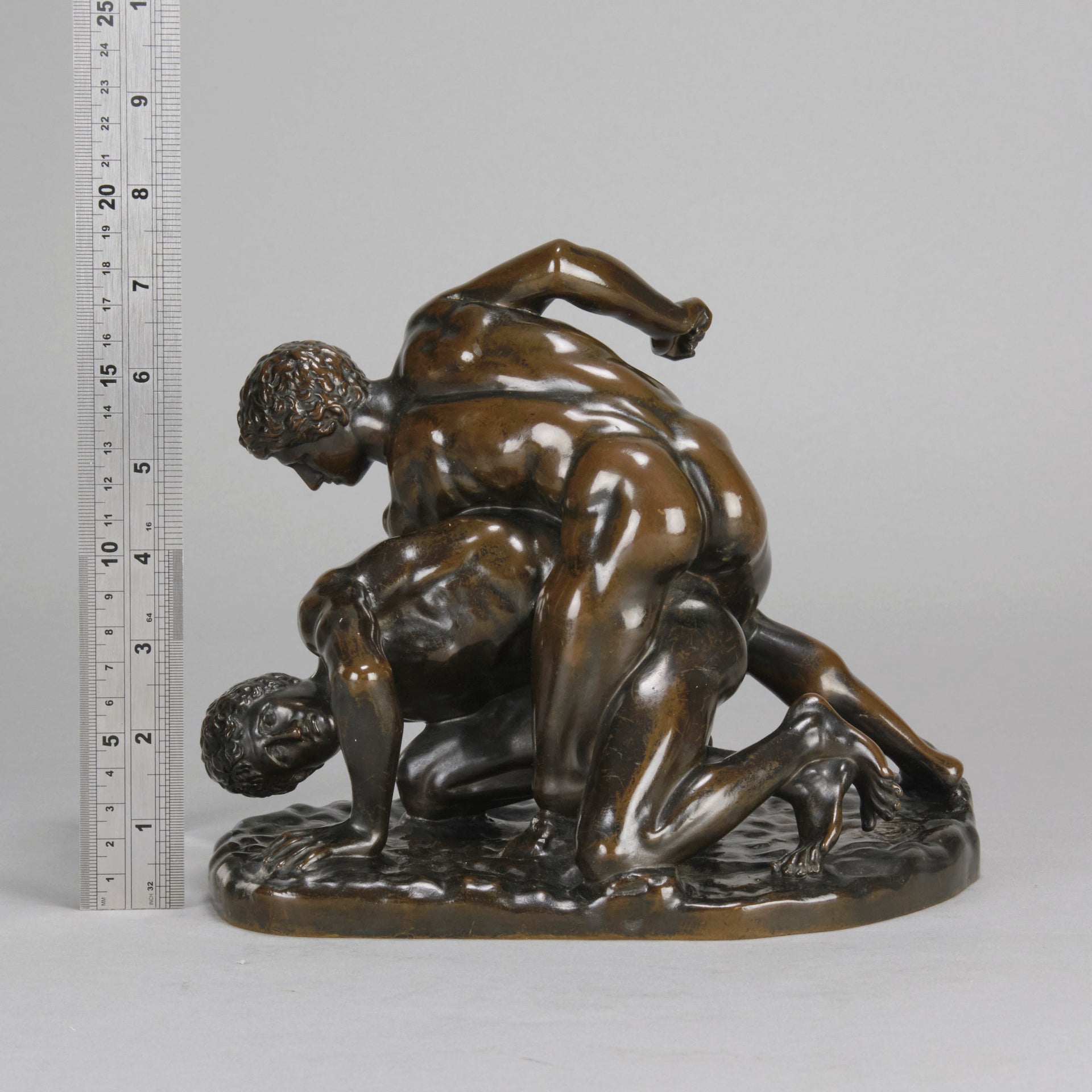Grand Tour Souvenir Bronze Wrestlers - Hickmet Fine Artd