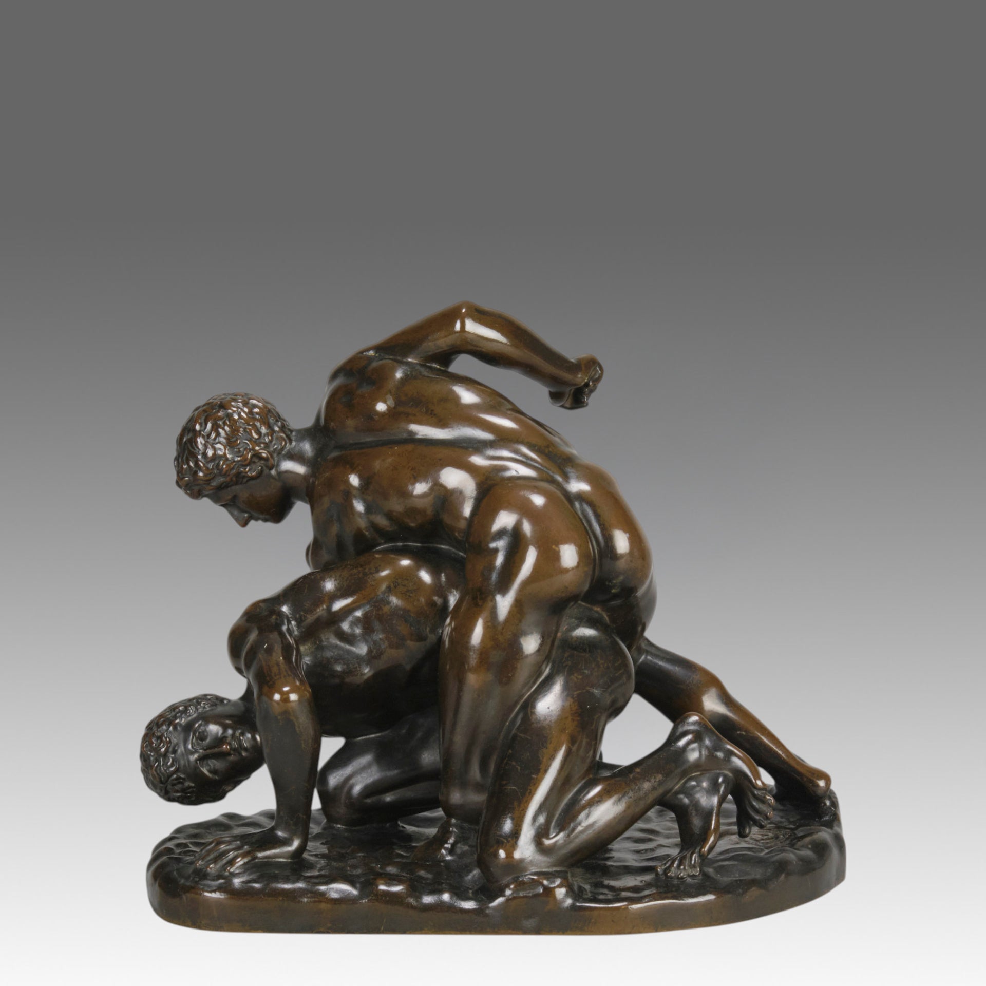 Grand Tour Souvenir Bronze Wrestlers - Hickmet Fine Artd
