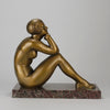 Thoughts by Guiraud Riviere - Art Deco Bronze - Hickmet Fine Arts 