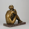 Thoughts by Guiraud Riviere - Art Deco Bronze - Hickmet Fine Arts 