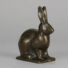 Alert Seated Rabbit - Gunnar Nilsson Bronze - Hickmet Fine Arts 
