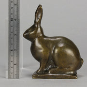 Alert Seated Rabbit - Gunnar Nilsson Bronze - Hickmet Fine Arts 