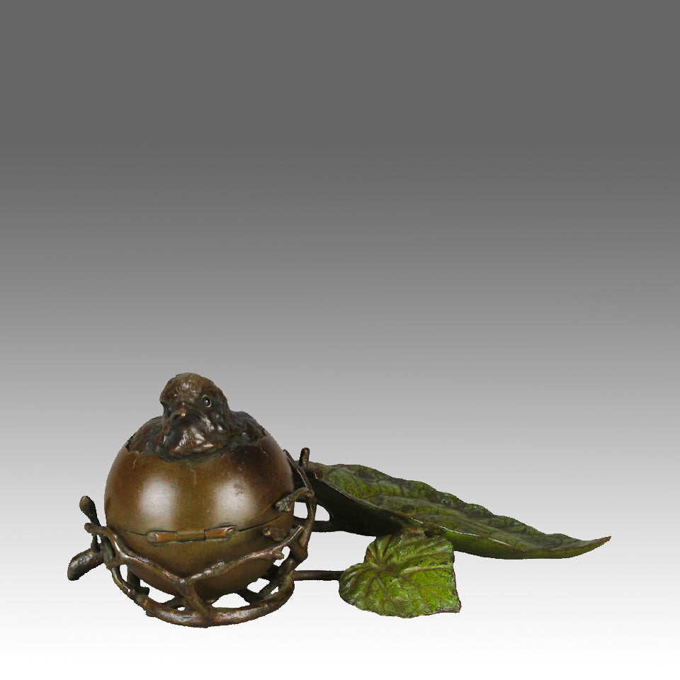 Bronze Hatching Chick - Vienna Bronze Study - Hickmet Fine Arts 