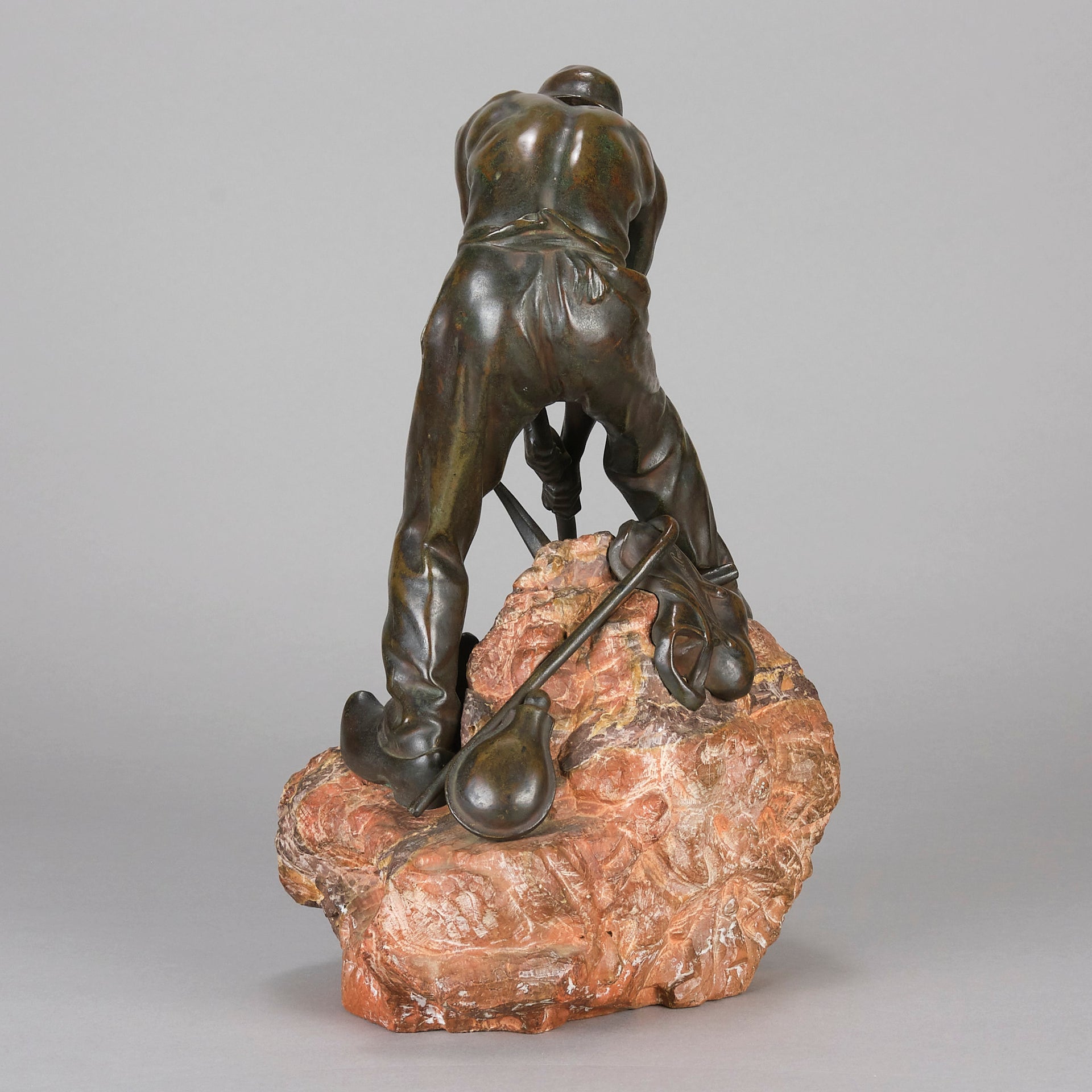 Henri Coutheillas Bronze Miner - Hickmet Fine Arts  