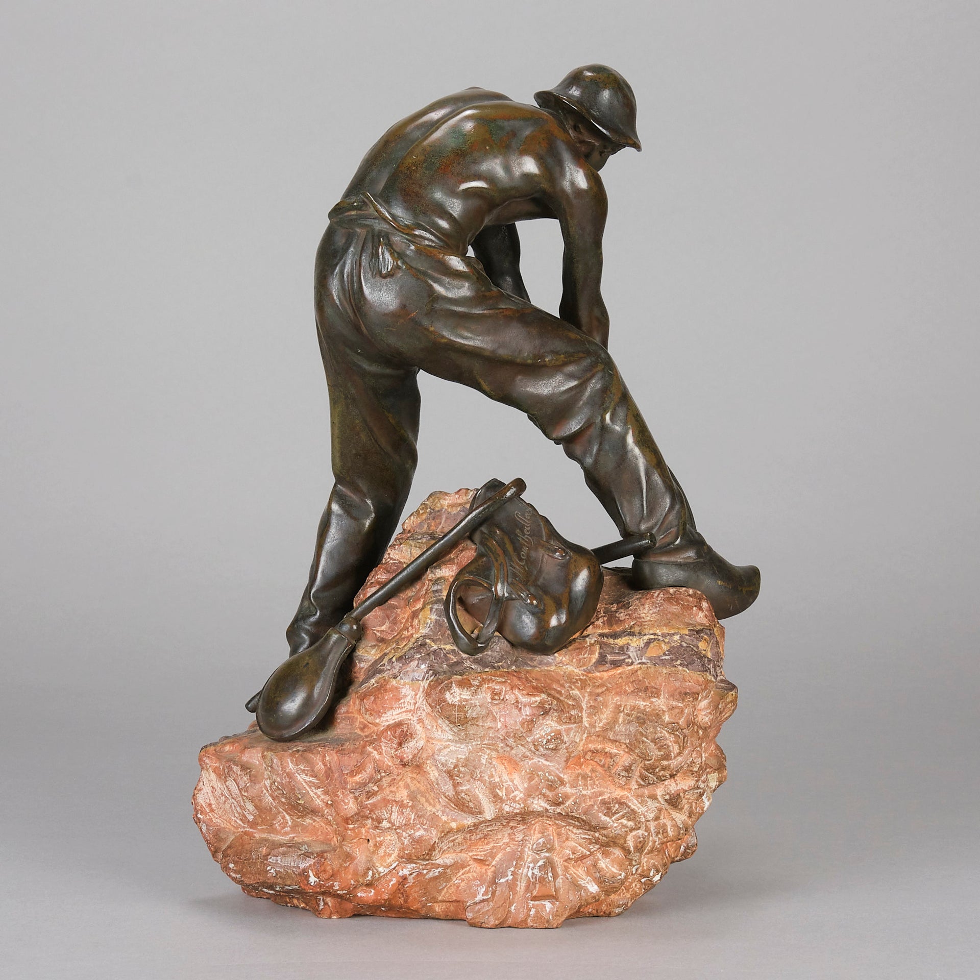 Henri Coutheillas Bronze Miner - Hickmet Fine Arts  