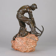 Henri Coutheillas Bronze Miner - Hickmet Fine Arts  