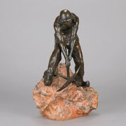 Henri Coutheillas Bronze Miner - Hickmet Fine Arts  