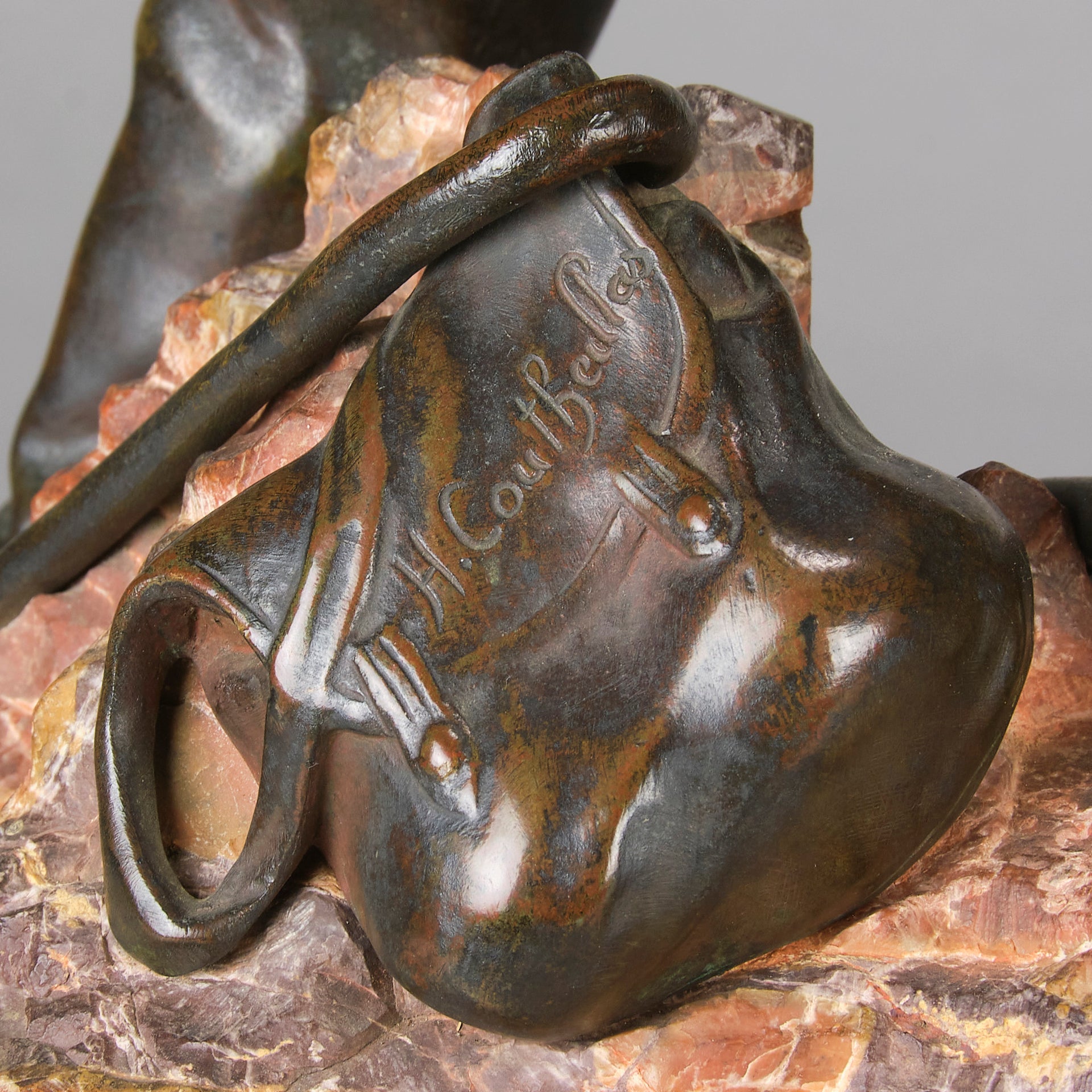 Henri Coutheillas Bronze Miner - Hickmet Fine Arts  