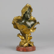 "Fée des Fleurs" - Henri Godet Bronze Bust - Hickmet Fine Arts