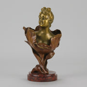 "Fée des Fleurs" - Henri Godet Bronze Bust - Hickmet Fine Arts