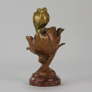 "Fée des Fleurs" - Henri Godet Bronze Bust - Hickmet Fine Arts
