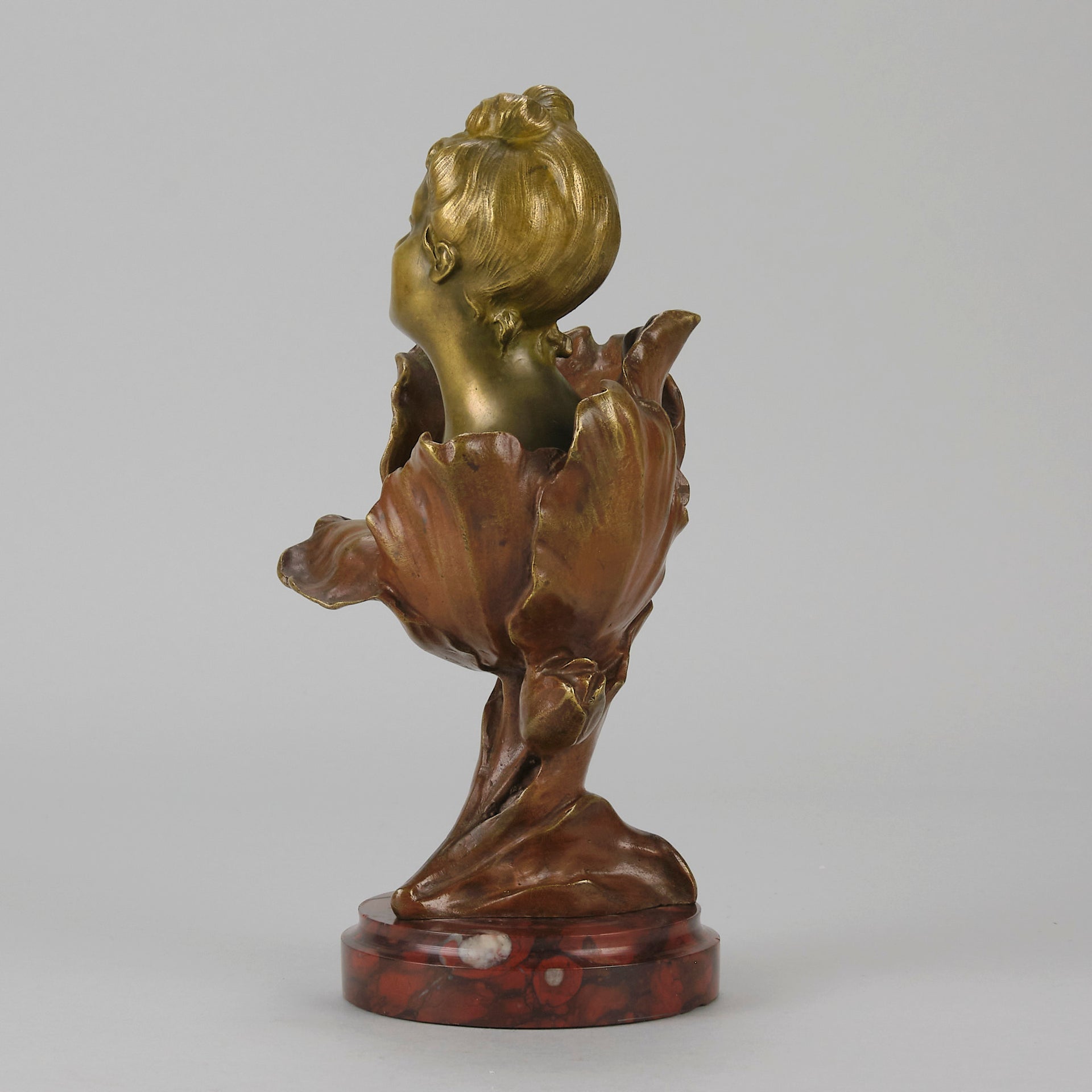 "Fée des Fleurs" - Henri Godet Bronze Bust - Hickmet Fine Arts