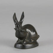 Rochard Rabbit - Animalier Antique Bronze - Hickmet Fine Arts 