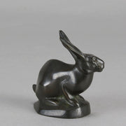 Rochard Rabbit - Animalier Antique Bronze - Hickmet Fine Arts 