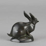 Rochard Rabbit - Animalier Antique Bronze - Hickmet Fine Arts 