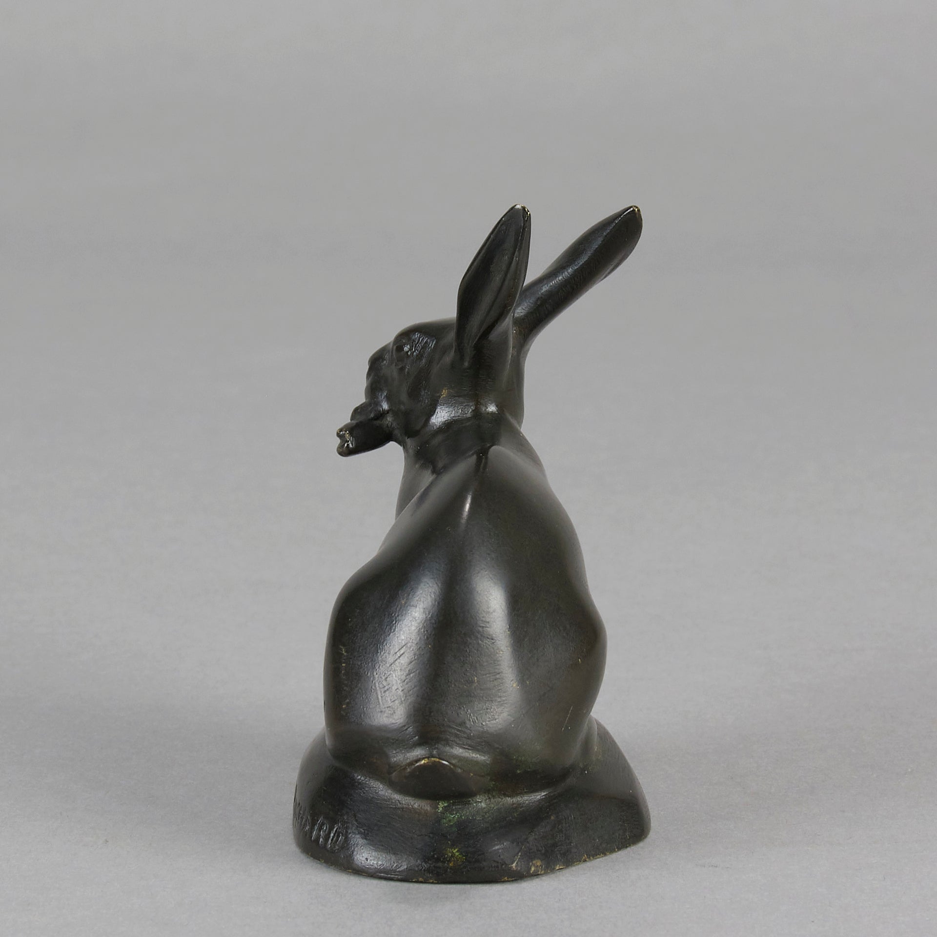 Rochard Rabbit - Animalier Antique Bronze - Hickmet Fine Arts 