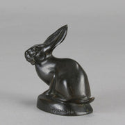 Rochard Rabbit - Animalier Antique Bronze - Hickmet Fine Arts 