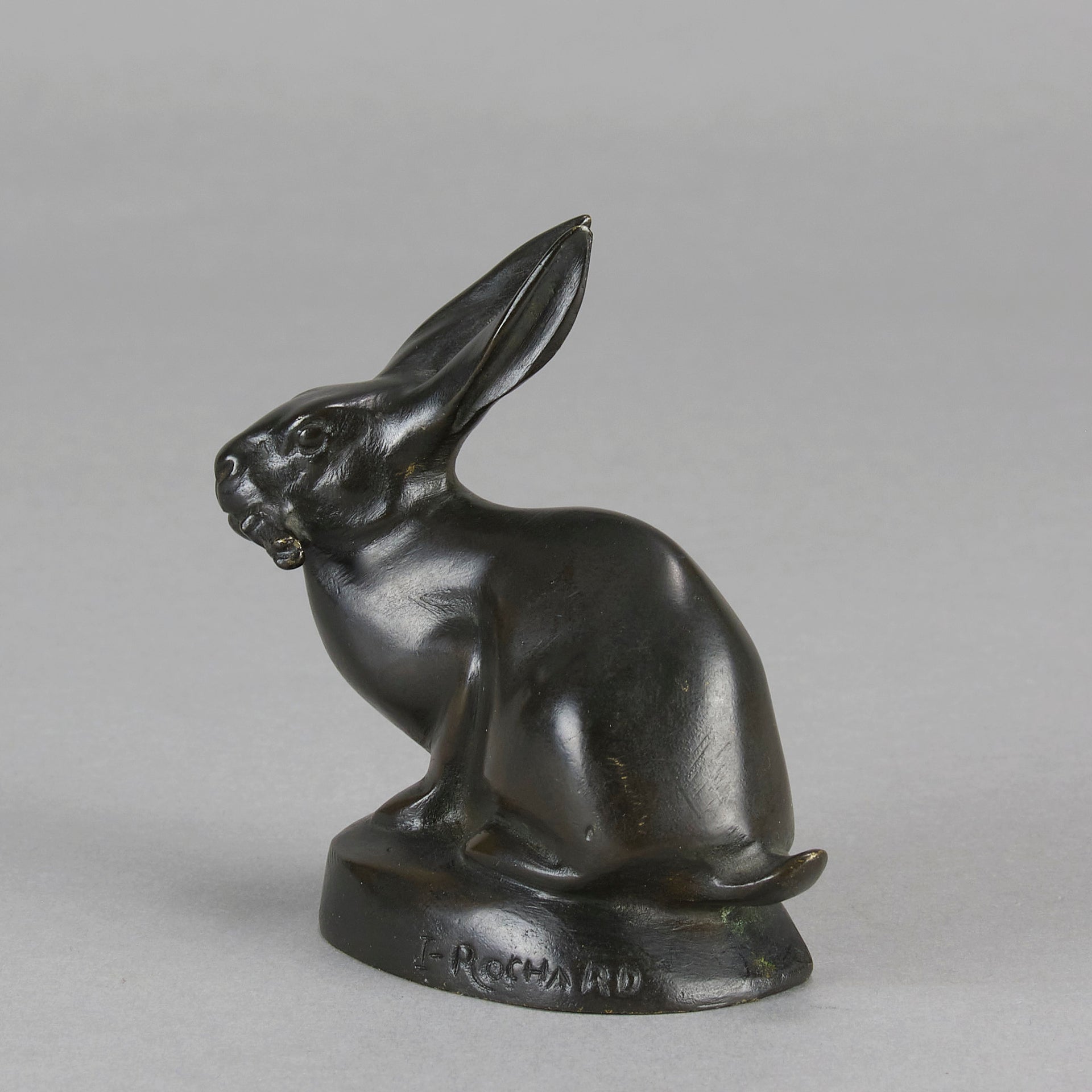 Rochard Rabbit - Animalier Antique Bronze - Hickmet Fine Arts 