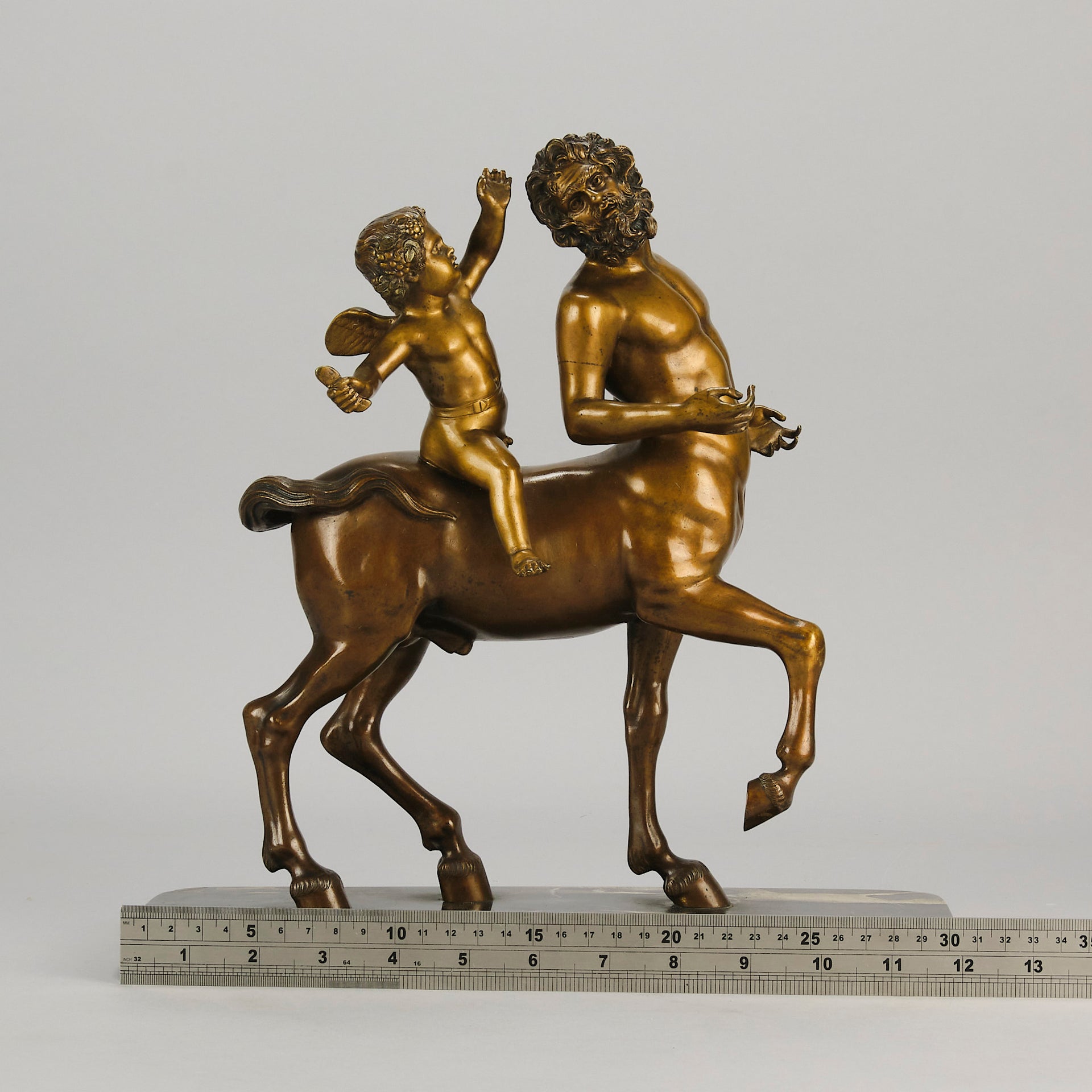 Italian Bronze Centaur and Cupid - Hickmet Fine Arts 