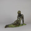 Italian Bronze Reclining Woman - Hickmet Fine Arts 