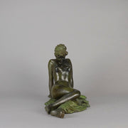 Italian Bronze Reclining Woman - Hickmet Fine Arts 