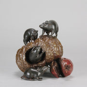 "Rats Eating Pumpkin" by Itsumin Okimono -  Hickmet Fine Arts 