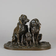 Hound Family - Animalier Alfred Jacquemart Bronze - Hickmet Fine Arts